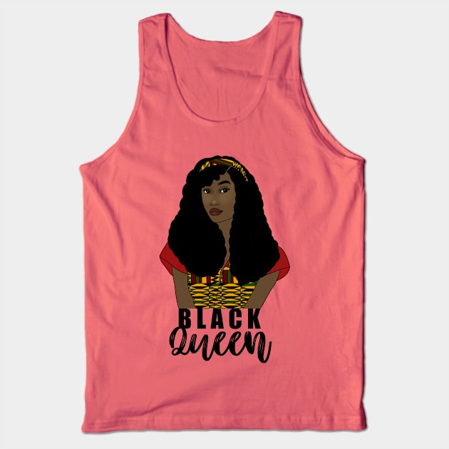 Black Queen Black Girl Magic Melanin Pride Black History Gift Tank Top by JackLord Designs 